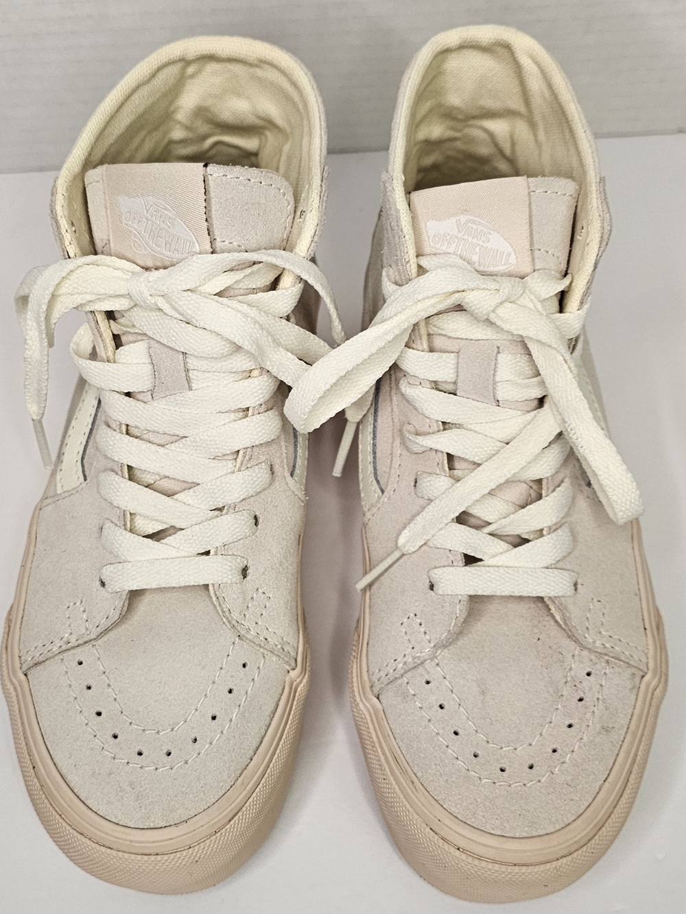 VANS SK8-HI TAPERED STACKFORM UNISEX MEN SIVans High-Top Suede Sneakers in Cream